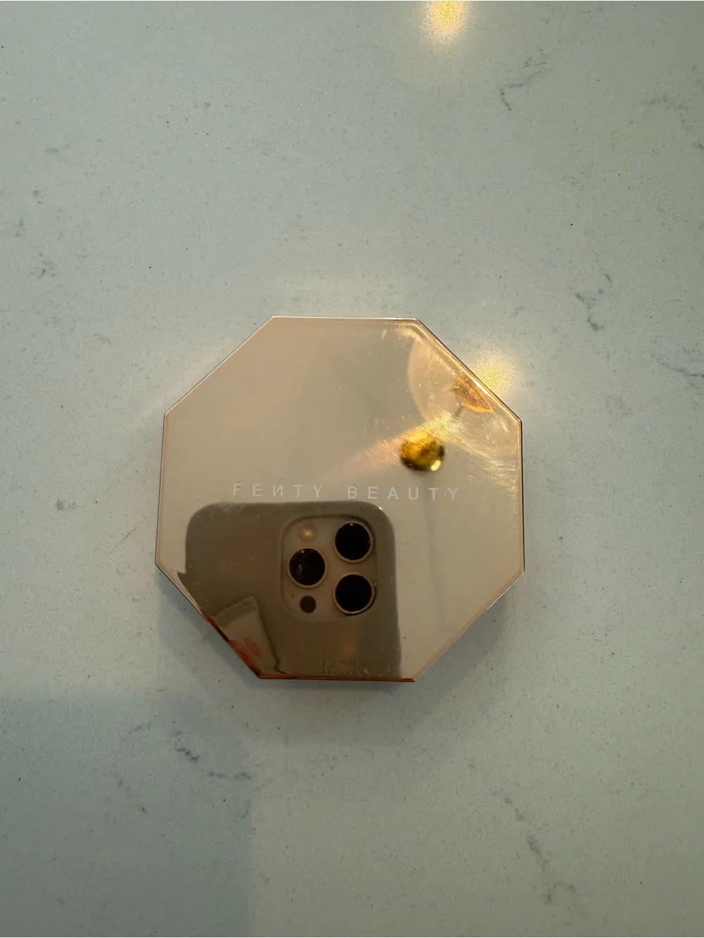 Fenty Beauty Rose Gold Octagonal Wall Mirror Accent